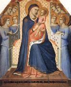 Pietro Lorenzetti Madonna and Child Enthroned with Eight Angels France oil painting artist